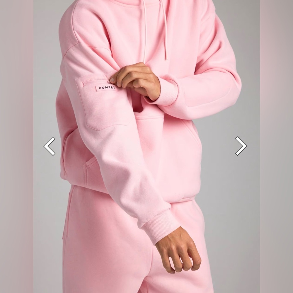Comfrt Petal Pink Airplane Mode Hoodie and Joggers - Picture 3 of 10